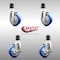Service Caster 4 Inch 316SS Blue Poly Swivel 1-7/8 Inch Expanding Stem Caster Brake SCC, 2PK SS316EX20S414-PPUB-BLUE-2-TLB-2-178 - alternate 4